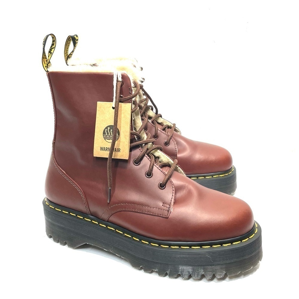 Doc Martins Jadon Abruzzo Faux Fur Lined Lug Sole Combat Boot O237
